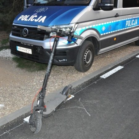 Wypadek 16-latków na hulajnodze. Badanie trzeźwości zszokowało policjantów