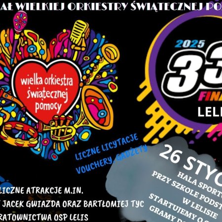 Wielka Orkiestra Świątecznej Pomocy zagra w Lelisie. Przygotowano wiele atrakcji