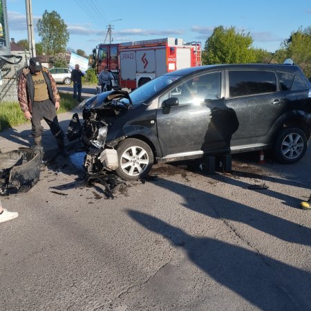 Wypadek na skrzyżowaniu w Myszyńcu [ZDJĘCIA]