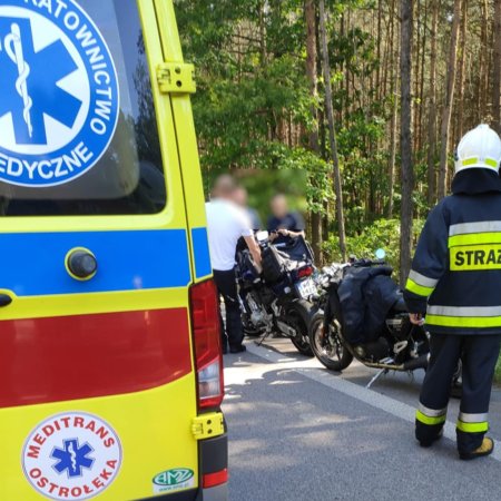 Motocyklista kontra zając – niecodzienny wypadek w Glebie [ZDJĘCIA]