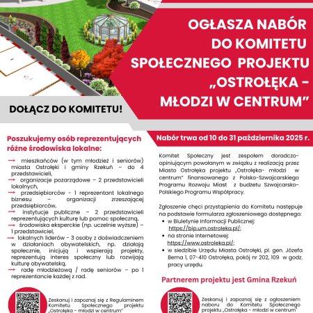 Masz wpływ na przyszłość Ostrołęki! Prezydent Paweł Niewiadomski ogłasza nabór do Komitetu Społecznego kluczowego projektu!