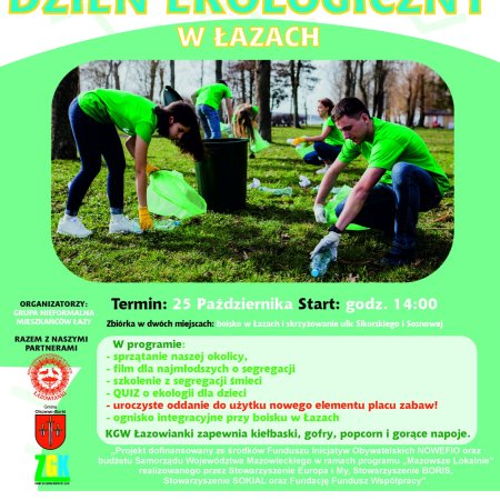 Integracyjny dzień ekologiczny w Łazach. Zaplanuj sobotę z korzyścią dla środowiska!
