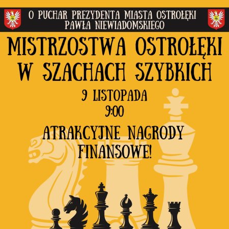 Mistrzostwa Ostrołęki w szachach szybkich! Zgłoś się!