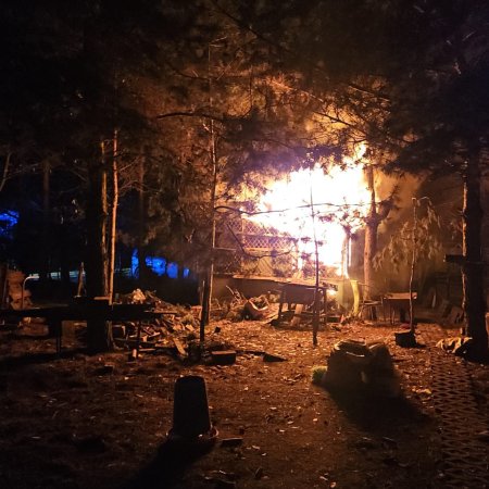 Pożar w Łysych. Paliło się przy Topolowej [ZDJĘCIA]