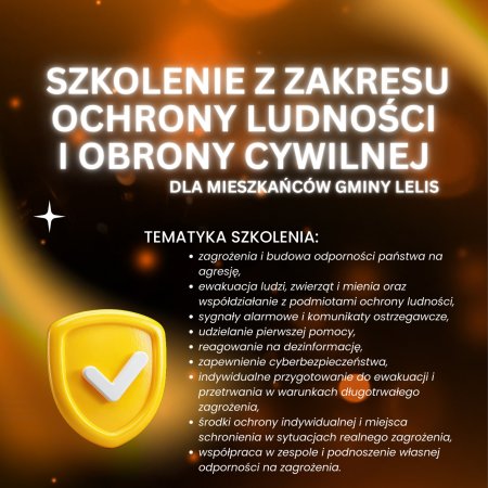 Szkolenie dla mieszkańców gminy Lelis. Zwiększ odporność społeczną i wiedzę o bezpieczeństwie!
