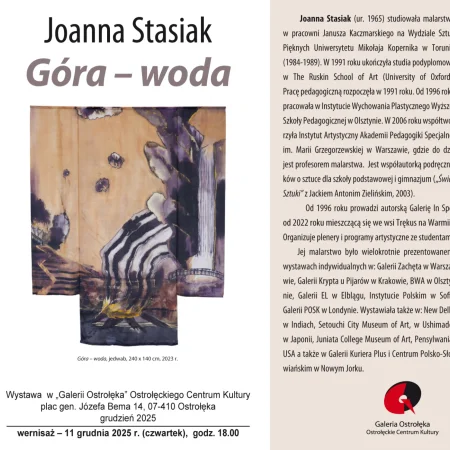 Malarstwo na jedwabiu: wernisaż wystawy Joanny Stasiak „Góra - woda” w Galerii Ostrołęka