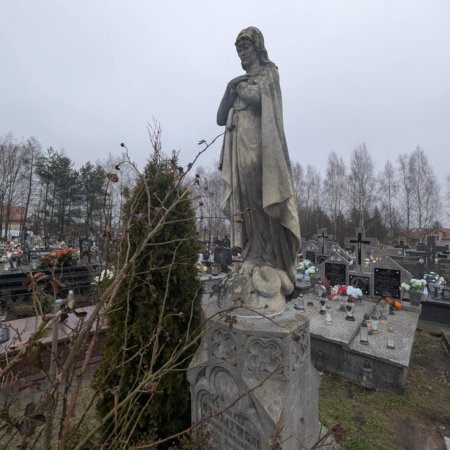 Cmentarna historia. Kto spoczywa pod figurą Matki Boskiej? [ZDJĘCIA]
