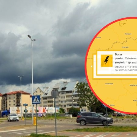 Burze nadchodzą – ostrożność zalecana mieszkańcom Ostrołęki i okolic!