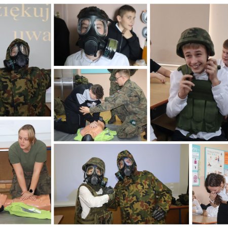 Bezpieczeństwo i wojskowy fach. Ważna lekcja w szkole w Dylewie! [ZDJĘCIA]