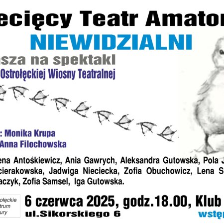 Magia teatru w Klubie OCZKO: „Brzydkie kaczątko” w wykonaniu dziecięcego teatru NIEWIDZIALNI