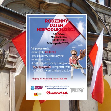 Rodzinny Dzień Niepodległości 2025. Warsztaty, konkurs i Pan Sprężynka! [ZAPISY]