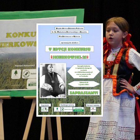 V edycja konkursu "Skierkowski.21". Biblioteka w Myszyńcu zaprasza uczniów z gmin kurpiowskich