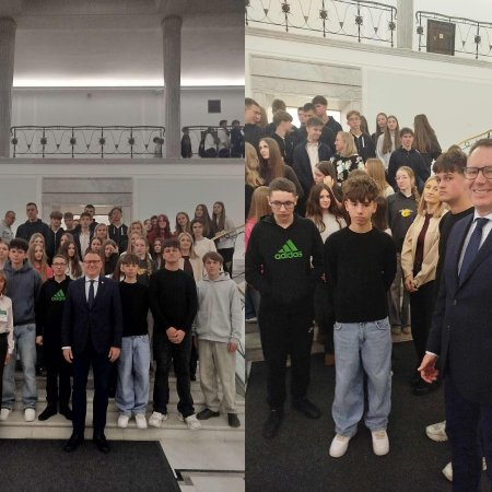 Młodzieżowa energia w Sejmie! Uczniów gościł poseł Mariusz Popielarz