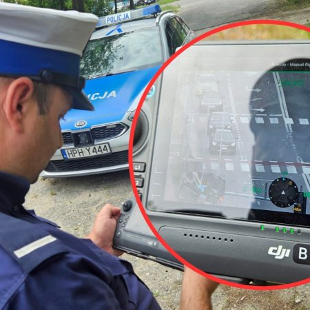 Dron z czujną kamerą obserwował nad Ostrołęką zachowanie mieszkańców. Co zauważył?