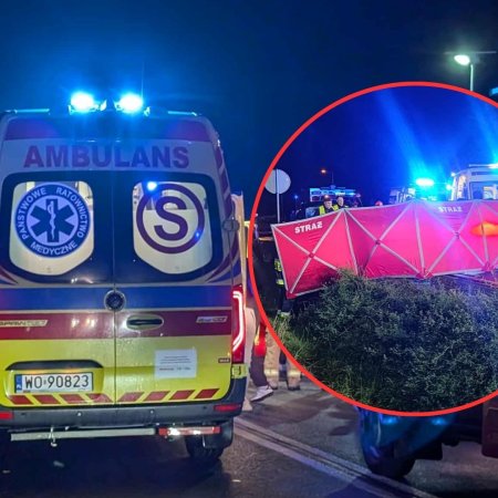 Czarny wieczór na DK53. Tragiczny wypadek z udziałem pieszego [WIDEO, ZDJĘCIA]
