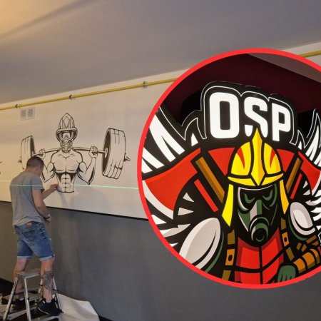 Sztuka i bezpieczeństwo pod jednym dachem. Nowy garaż OSP Czerwin na finiszu [ZDJĘCIA]