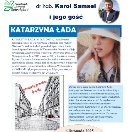 Spotkanie z poezją młodego pokolenia. Ostrołęcka premiera tomiku Katarzyny Łady "Carmina cantare"