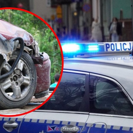 Nie zachował odstępu przed rondem. Skończyło się kolizją i mandatem