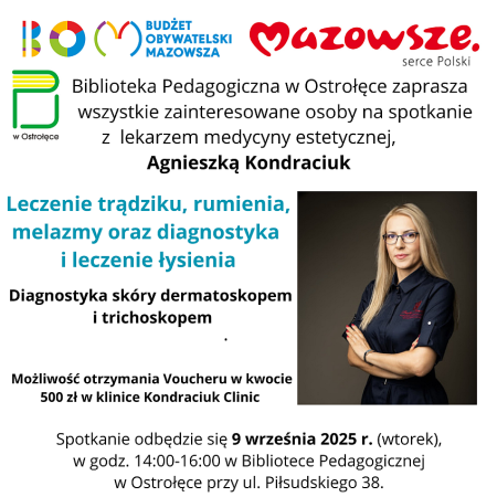 Spotkanie z ekspertką medycyny estetycznej w Bibliotece Pedagogicznej w Ostrołęce