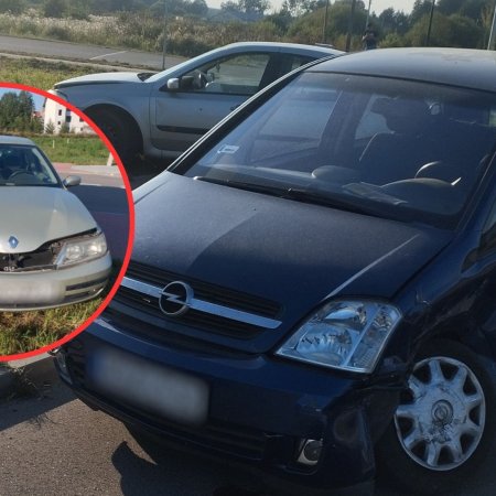 Kolizja na jednej z ulic Myszyńca. Interweniowały służby [ZDJĘCIA]