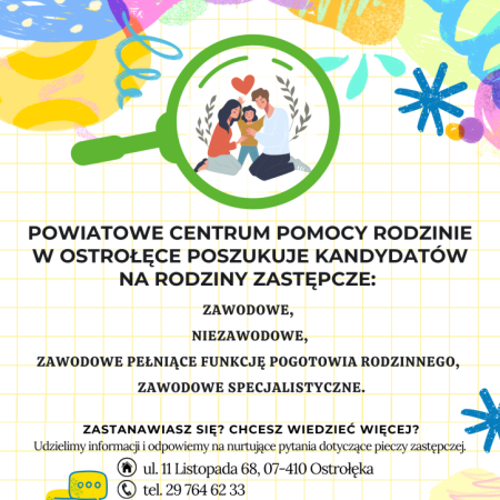 Pomóż stworzyć bezpieczny dom. PCPR w Ostrołęce poszukuje rodzin zastępczych