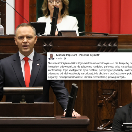 Prezydent Karol Nawrocki złożył przysięgę. Poseł Popielarz zbojkotował ceremonię. Dlaczego?