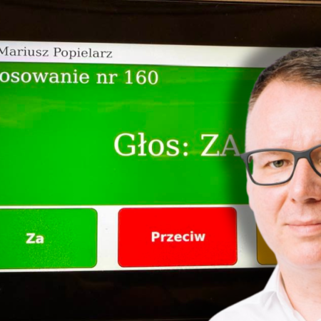Głos "za" i mocny komentarz posła Popielarza. Wystarczyły tylko cztery słowa