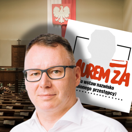 Poseł Popielarz kpi z hasła "murem za". "Tu wstaw nazwisko ulubionego przestępcy"