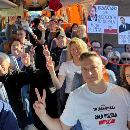 Ruszyli do Warszawy wspierać Trzaskowskiego. Z takimi transparentami