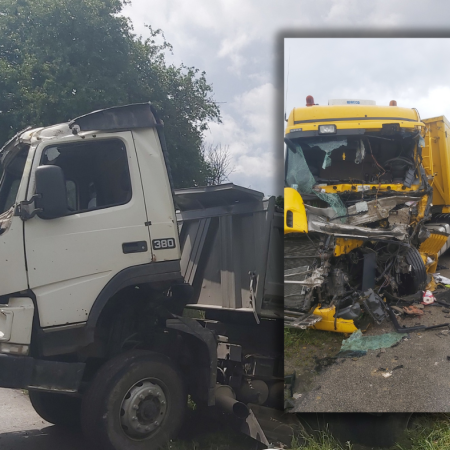 Tragiczny wypadek. Zderzenie dwóch ciężarówek. Jedna osoba nie żyje [ZDJĘCIA]