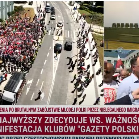 Poseł Czartoryski na manifestacji przed Sądem Najwyższym. "Znam Nawrockiego"