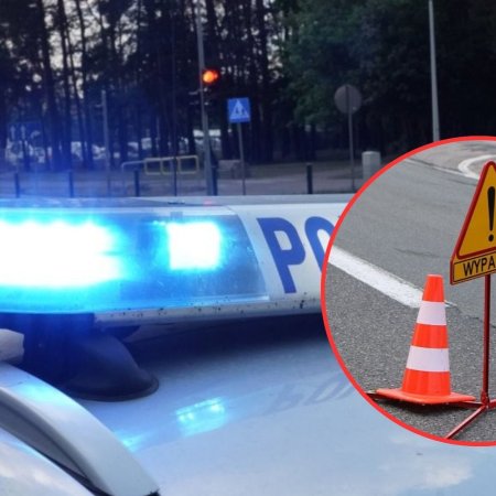Wypadek w Wykrocie. Auto wypadło z drogi