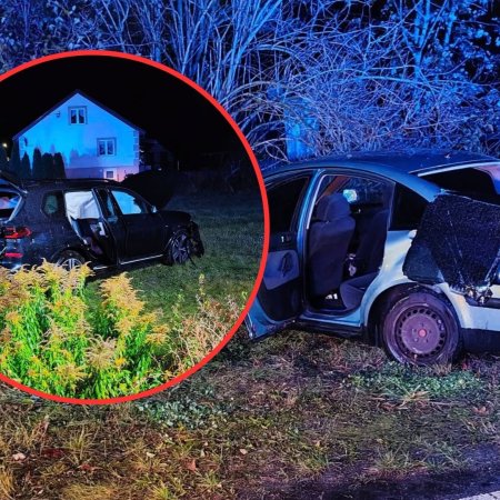 Groźny wypadek w Grucelach. Kilka osób w szpitalu po zderzeniu dwóch osobówek [ZDJĘCIA]