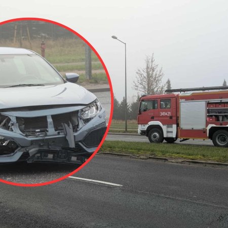 Wypadek na obwodnicy! Zderzenie hondy z ciężarówką [ZDJĘCIA]