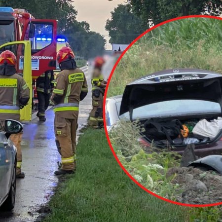 Wypadek na trasie Ostrołęka–Goworowo. Jedna osoba poszkodowana [ZDJĘCIA]