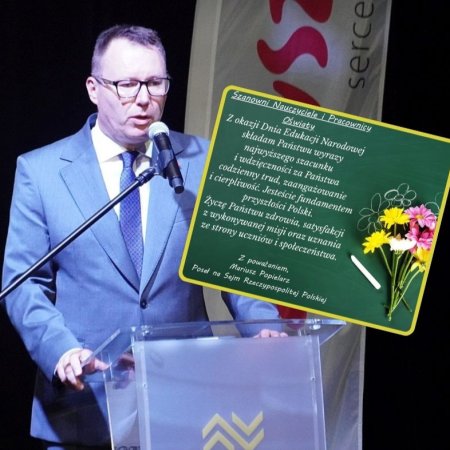 Poseł Mariusz Popielarz do nauczycieli: "Jesteście fundamentem przyszłości Polski"
