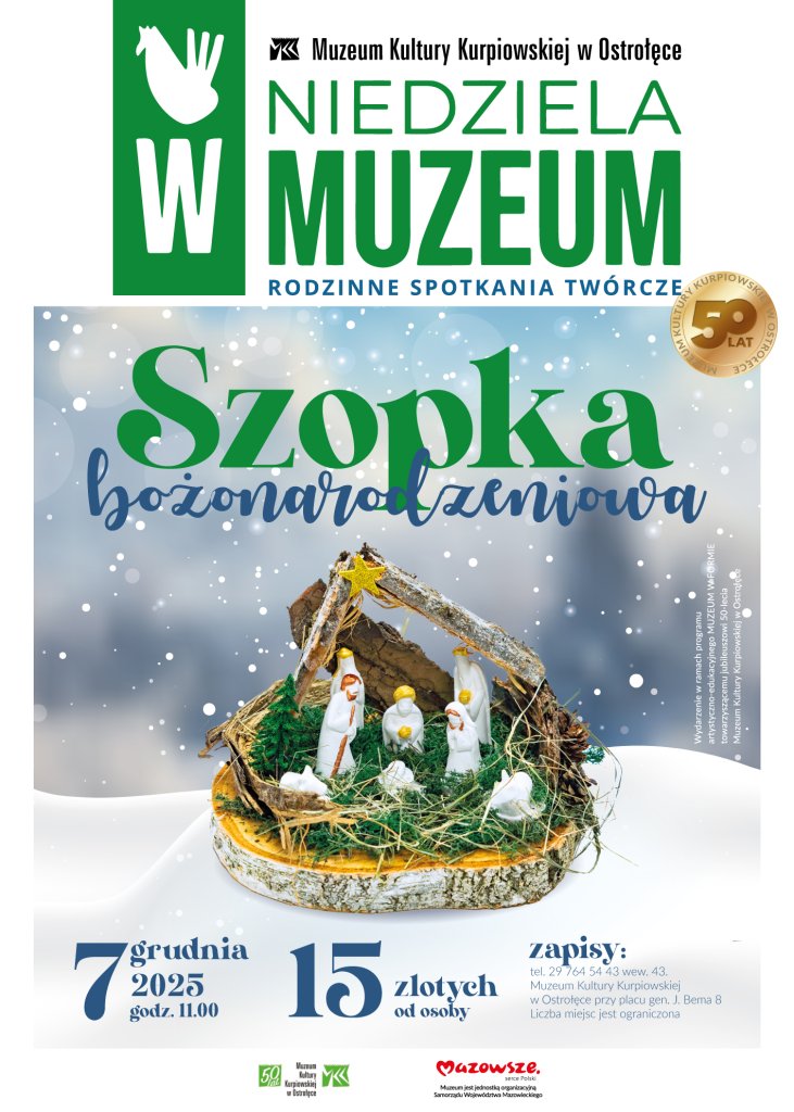 Kreatywna "Niedziela w Muzeum". Zrób własną szopkę bożonarodzeniową!