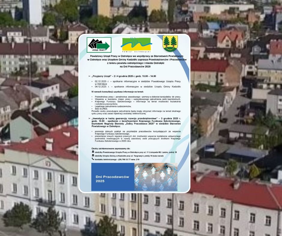 Dni Pracodawców 2025: poznaj finansowanie i nowe przepisy. Spotkania w Ostrołęce i Kadzidle!