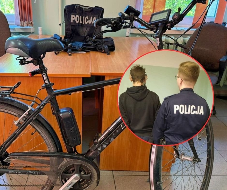 Szybka i skuteczna akcja policjantów z Myszyńca. Skradziony rower odzyskany w kilka godzin
