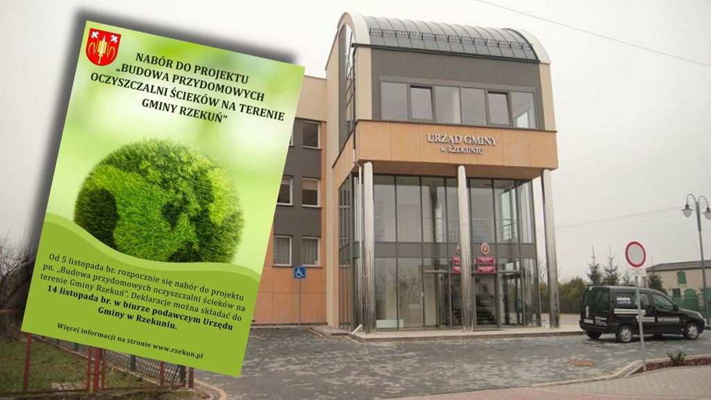 Rusza nabór do projektu: budowa przydomowych oczyszczalni ścieków na terenie gminy Rzekuń