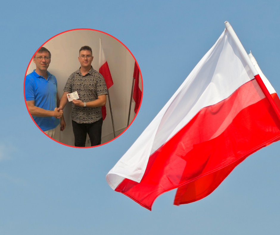 Marcin Grabowski i jego asystent Ludwik Ścibek