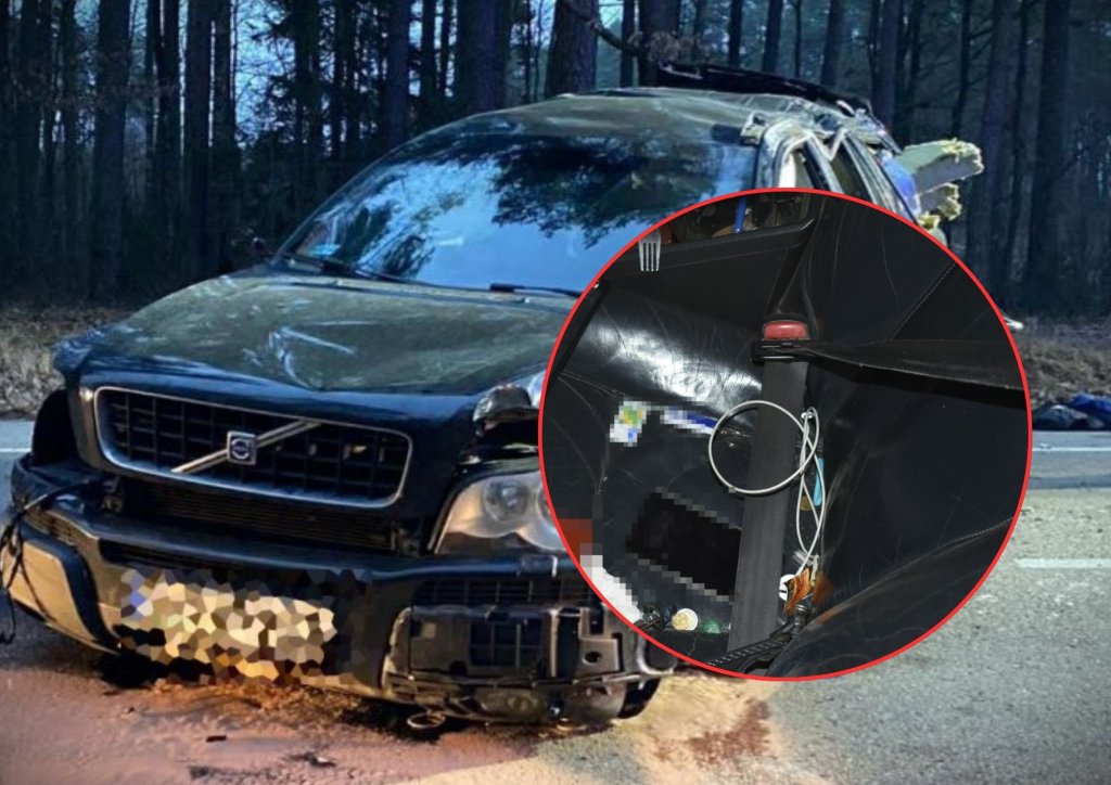 43-latek zginął po dachowaniu volvo. Policja ujawnia szokujący szczegół dotyczący zdarzenia! [ZDJĘCIA]