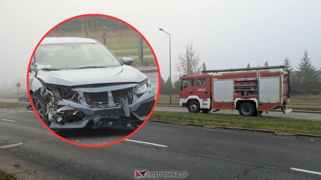 Wypadek na obwodnicy! Zderzenie hondy z ciężarówką. Na miejscu pracują służby [ZDJĘCIA]