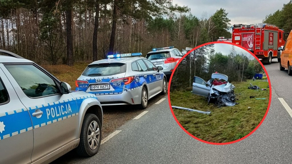 PILNE: Wypadek na DK60. Droga zablokowana pod Ostrowią Mazowiecką. Wyznaczono objazdy! [ZDJĘCIA]