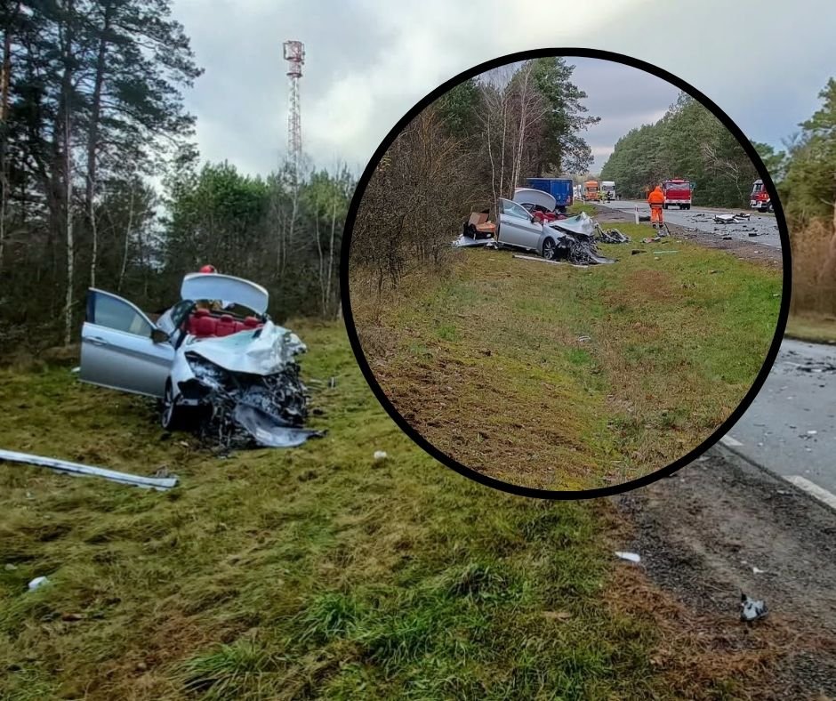 Czołowe zderzenie na DK60 w Sielcu. Policja podaje wstępne przyczyny wypadku [ZDJĘCIA]