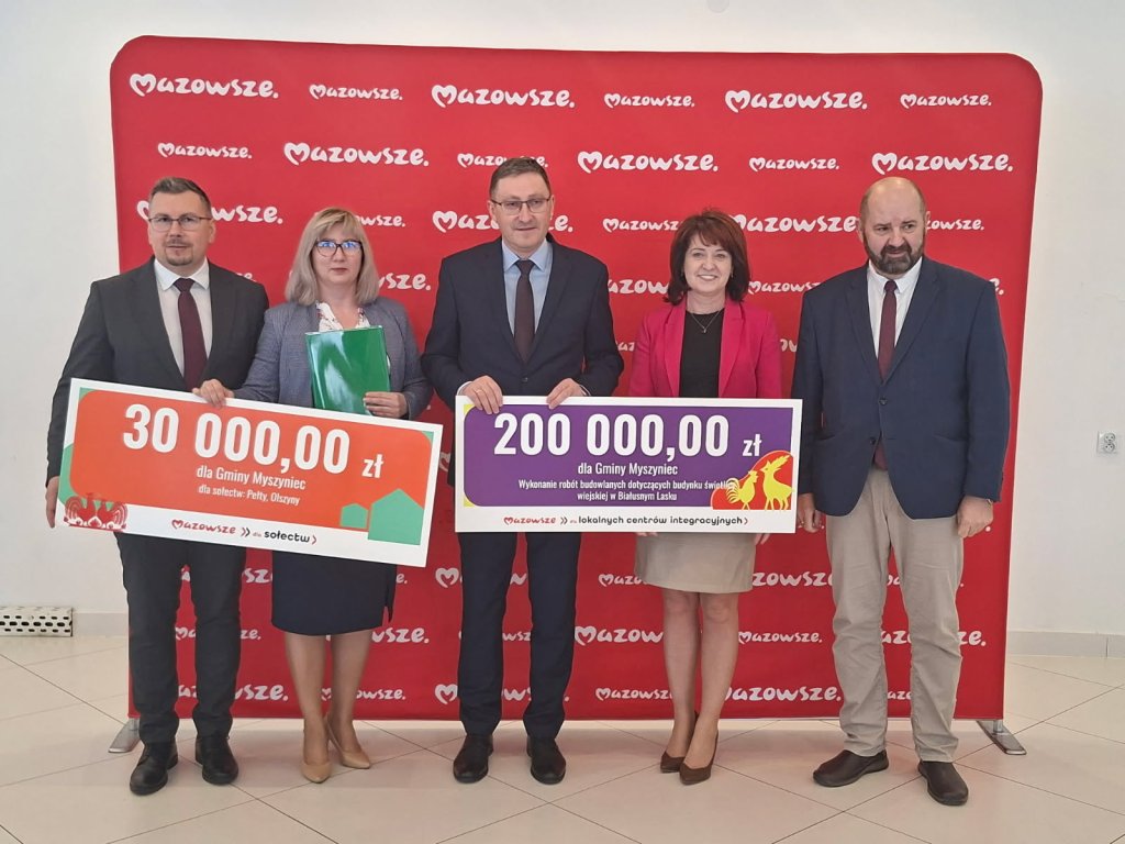 Dofinansowanie dla Gminy Myszyniec z budżetu Województwa Mazowieckiego