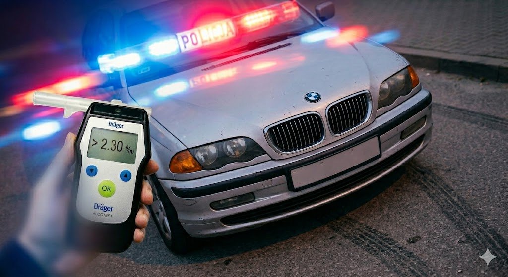 Pijany kierowca BMW zatrzymany przez świadków