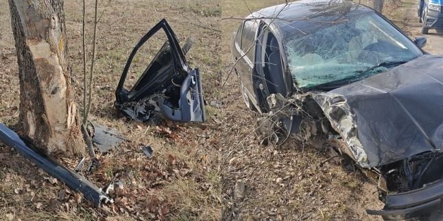 To był rajd ku śmierci. Pijany 44-latek wbił się w drzewo z ogromną siłą!