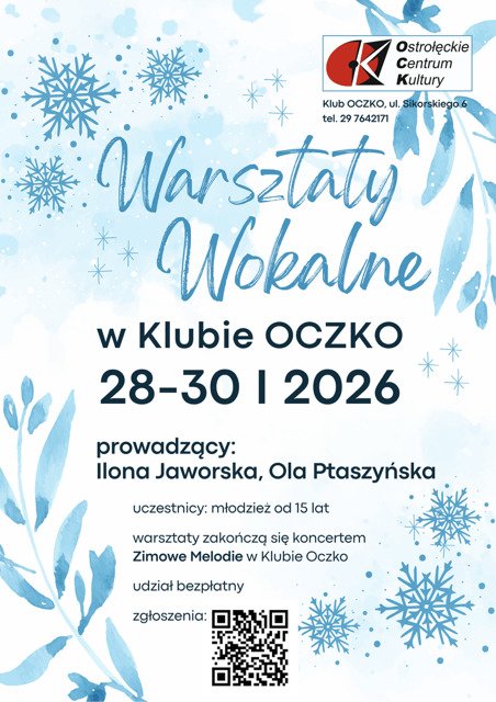Warsztaty wokalne „Zimowe melodie” w Klubie Oczko. Ruszyły zapisy!