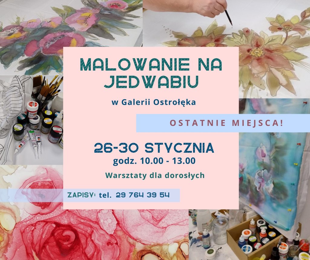 Zimowe warsztaty dla dorosłych. Twórczy tydzień z jedwabiem w Galerii Ostrołęka